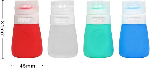 YINGGG Portable Salad Dressing Container - Leakproof Sauce Storage Bottle, Dressing to Go for Lunch (Set of 4, 55ML)
