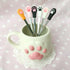 Cat Paw Design Silicone Head Stainless Steel Spoon, Coffee/Tea/Dessert/Mixing Flatware