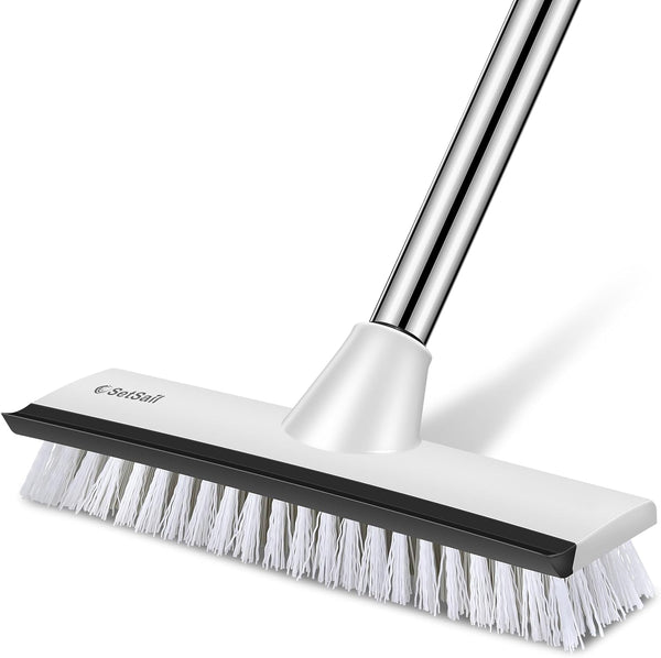 SetSail Floor Scrub Brush with 51-Inch Long Adjustable Handle 2 in 1