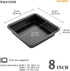 CHEFMADE Square Cake Pan, Nonstick 8 Inch Square Baking Pan, Set of 2