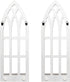 Set 2- HPC Decor Candle Sconces Wall Decor of Handmade Wall Sconce Candle Holder- White Window Shape Wood Wall Home