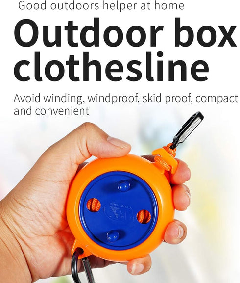 Portable Travel Clothesline Cord, Adjustable 33ft Camping Clothes Line with 20Pcs Windproof Clothespins