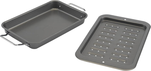 Goodcook Everyday Nonstick Steel Broiler Pan, 7" x 11", Gray