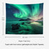 Batmerry Northern Lights Tapestry, Space Galaxy Night Starry Image, Picnic Mat, Beach Towel, 51.2 x 59.1 Inches