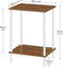 2-Layer WH09BZ01 HOOBRO End Tables, Small Side Table, Nightstand with Storage Shelves, Sofa Table for Small Spaces