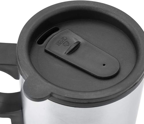 Stainless Steel Heating Cup, 12V 450mL Electric Car Heating Coffee Milk Cup, Compact Electric Car Lighter Kettle Boiler