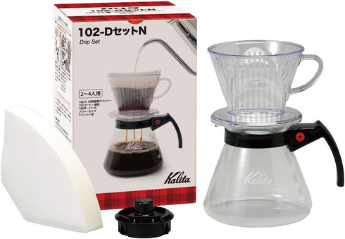 Kalita #35167 Coffee Drip Set, 102-D Set N for 2 to 4 People