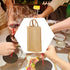 1Pack Jute Burlap 2 Bottle Wine Gift Tote Bags - Reusable with Soft Cotton Handles for Weddings, Parties, Birthdays