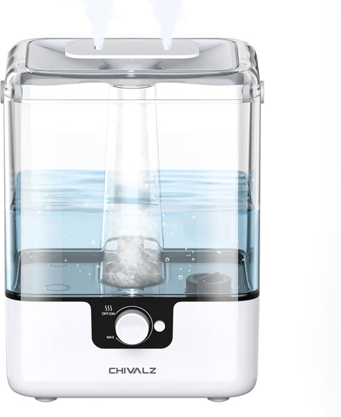 CHIVALZ Humidifiers for Bedroom, 6L Cool Mist Humidifiers for Baby Nursery, 26dB