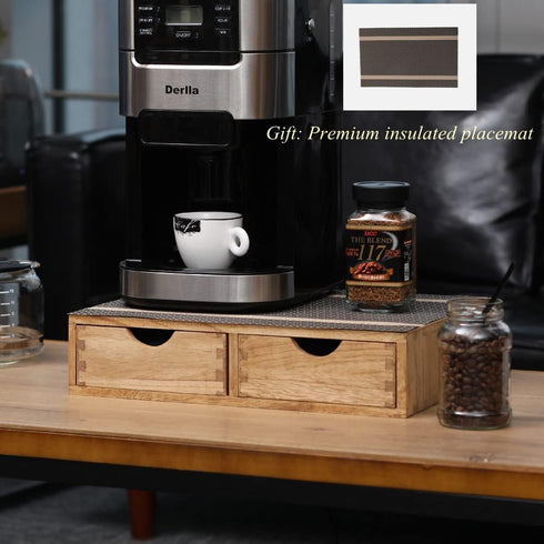Storage Drawer Holder for Coffee Pods, K-Cup Organizer, 2 Drawers for Kitchen Utensil Storage, Home Decor, Office