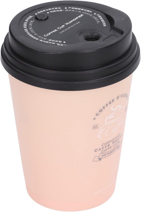 Zerodis 300ml Humidifier, Mini Desktop Humidifier in Coffee Cup Shape, USB Powered for Home