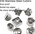 Mini Metal Cookie Cutters Set - 24 Pcs Geometric Shapes Stainless Steel Cookie Biscuit Cutters for Baking