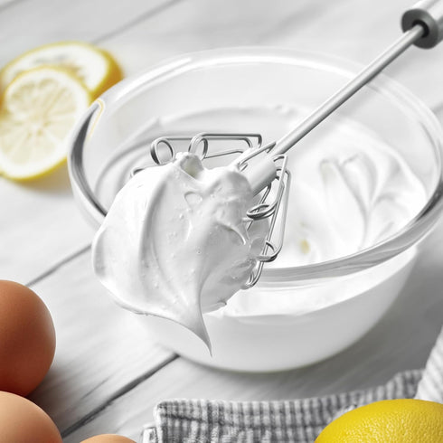 OOKUU Stainless Steel Egg Whisk - Whizzy Whisk, Semi-Automatic Blender for Blending, Whisking, Beating (2Pack 12in)