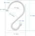 Metal Shower Curtain Hooks, Set of 12 Rust Resistant S Shaped Rings for Shower Curtains, Kitchen Utensils, Towels