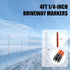 Autoparts 50pcs 48 Inches 1/4-Inch Orange Reflective Driveway Markers Snow Stakes Long Dia Markers