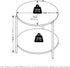 2-Tier 15.55 10.58 5.46 inches, Furinno Besi Modern Round Side End Table with Sturdy Metal Legs, (W) x (H) x (D)