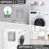 Calindiana Modern Farmhouse Metal Magnetic Lint Bin for Laundry Room Decor with Lid, Wall Mount Space Saving Trash Can,