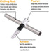 DERNORD 3-in-1 Wine Chiller, Stainless Steel Bottle Cooler Stick with Aerator and Pourer for Chilling Wine
