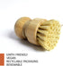 Set 3 Pack Bamboo Pot & Pan Cleaning Brush - Natural Dish Brushes Bamboo Scrub Dish Brushes, Durable Scrubber