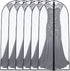 Garment Bags for Hanging Clothes, 24'' x 60'' (Set of 6) Foldable Washable Dress Covers for Long Dresses and Costumes