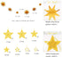 Decor365 Gold Star Garland, Glittery Gold Party Supplies for Baby Shower, Birthday, Christmas