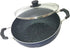 Non Stick Kadai with Glass Lid, Deep Stir Fry Pan for Gas and Induction Cooktops, 2.2 Litre Aluminium