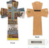 Qswo Wood Cross for Wall,Be Still and Know That I AM God Wooden Cross for Christian Home Room Shelf Wall Decor