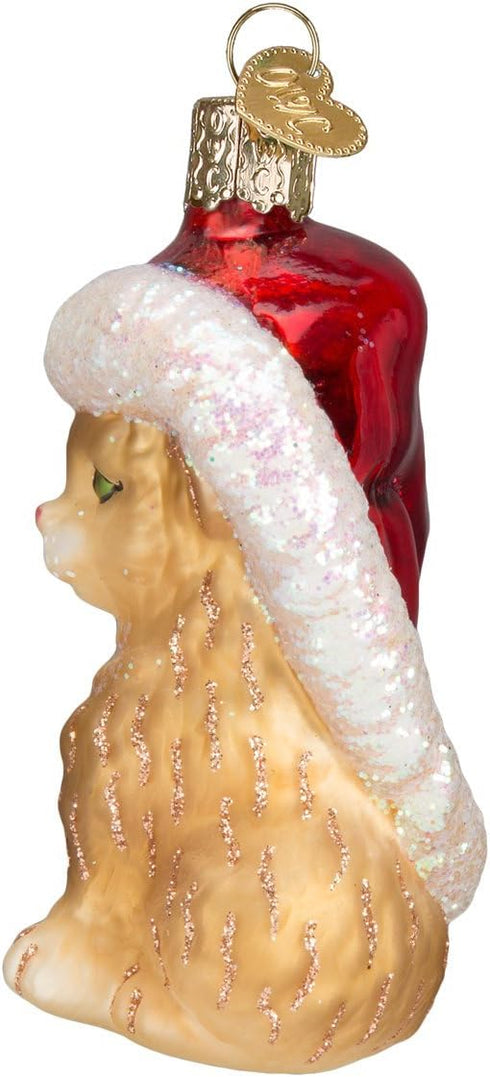 Old World Christmas Santa Kitten Glass Blown Ornaments for Christmas Tree