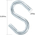 Paracord Planet - 4 Packs S Shaped Hooks, 3/8 Inch Thick, 3 Inches Long