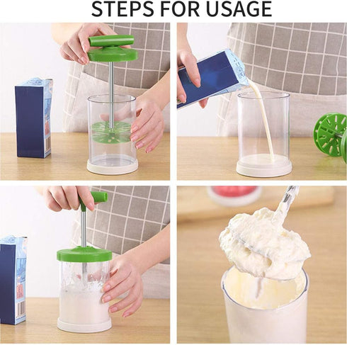 Handheld DIY Whipped Cream Dispenser, Professional Cream Whipper Maker for Kitchen, Frothy Drinks, Milk Frother