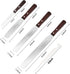 4PCS Cake Decorating Icing Spatula Set, 4, 6, 8 & 10 Inch Stainless Steel Blade, Wood Handle Frosting Tools