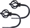 KAMANINA Decorative Curtain Drapery Holdbacks, Twisted Cage Finials, Black (1 Pair/2 Pack)