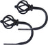 KAMANINA Decorative Curtain Drapery Holdbacks, Twisted Cage Finials, Black (1 Pair/2 Pack)
