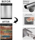 Old Wood Plank Dishwasher Magnetic Cover, Self Adhesive Magnet Refrigerator Decal, Home Appliances Decorative Stickers