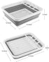 Collapsible Dish Drying Rack, Portable Dinnerware Drainer Organizer for Kitchen, RV Campers, Space Saving Storage Tray
