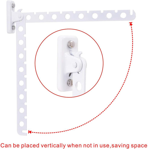 Wall Mount Clothes Hanger, Stainless Steel Laundry Hanger Dryer Rack, Retractable Clothes Rack, 2 Pack