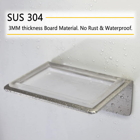 304 10LB Shower Soap Holder - Minimalist Design SUS Soap Dish - No Drilling Bar Soap Holder - Max Bearing