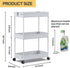 SPACEKEEPER Rolling Storage Cart, 3 Tier Bathroom Organizer with Wheels, Mobile Shelving Unit for Office Home