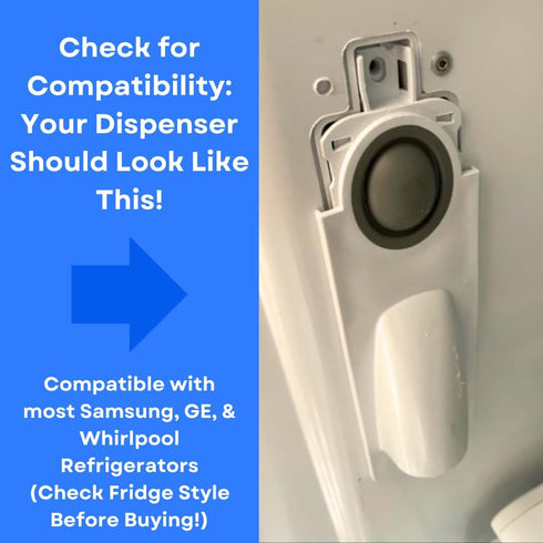 Water Dispenser Lever for Refrigerator, One-Handed Water Dispensing Lever for Select Models, Made in USA, White