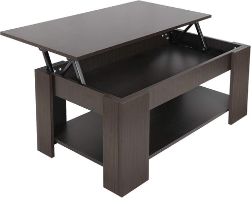Modern ZENY Lift Top Coffee Table with Hidden Storage - Ideal for Living Room