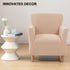 Waterproof Accent Chair Cover with Arms, Stretch Jacquard Single Sofa Armchair Slipcovers, Soft Couch Cover for Bedroom