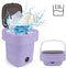 FETIONS Portable Washing Machine, 11L Foldable Washer with 3 Modes, Deep Cleaning for Underwear, Baby Clothes, and
