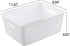 Plastic 8 L Storage Baskets, Medium Kitchen Baskets, White, 4 Packs
