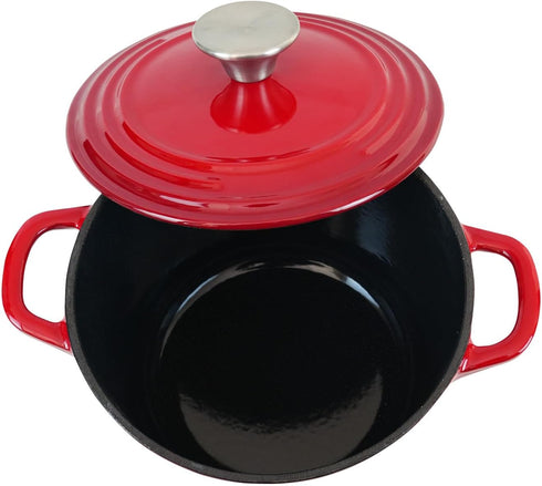 2.8 Flavehc Dutch Oven Pot with Lid qt Cast Iron Dutch Oven for Bread Baking Red Enameled Cast Iron Rice Pot