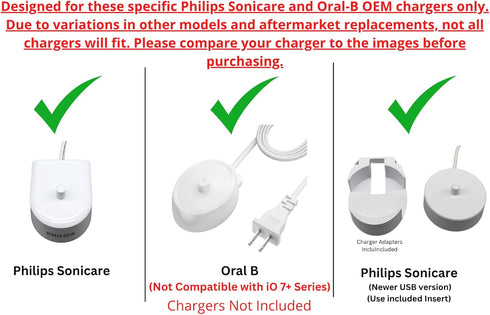 BrushHub 2 OralB Countertop Slot Family Electric Toothbrush Charger Holder and Bathroom Organizer, for Select