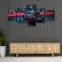 TUMOVO Sports Car Painting Posters, Black Car Canvas Prints for Living Room, Office Wall Art, Framed Ready to Hang