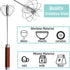 Semi-automatic Whisk, Stainless Steel Egg Beater, Hand Push Rotary Mixer for Whisking, Beating, and Stirring