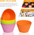 Extra Large Silicone Cupcake Baking Cups, 12 Pack, 3.54 Inch Reusable Muffin Liners, Easy to Clean for Cupcake, Muffin