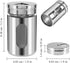 Accmor 2pcs Stainless Steel Salt and Pepper Shakers, Adjustable Pour Holes, Silver Spice Dispenser