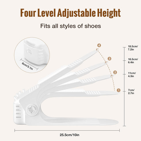 Closet, Closet Entryway(12 Pack)(White) Neprock Shoes Slots Organizer for Shoe Rack Organizador De Zapatos